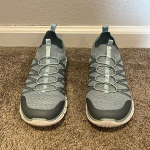 Skechers Teal/Light Blue Wide Fit Memory Foam Slip-On Sneaker